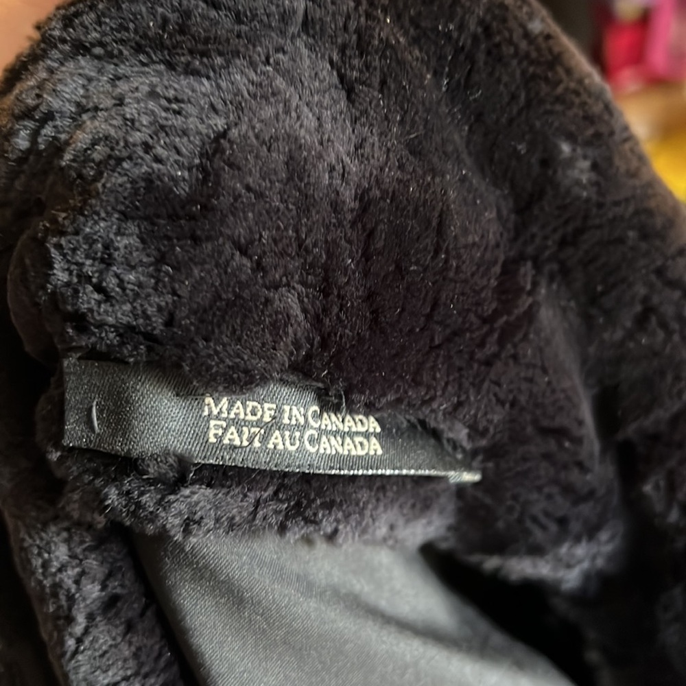 Solid black real mink coat - Picture 8 of 9